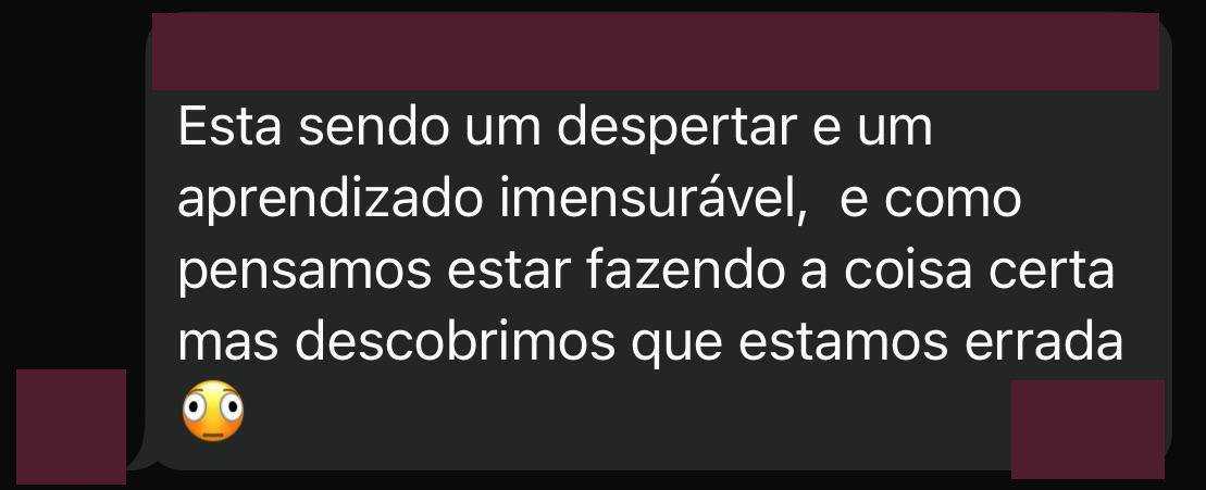 Testemunho anônimo de aluna 5